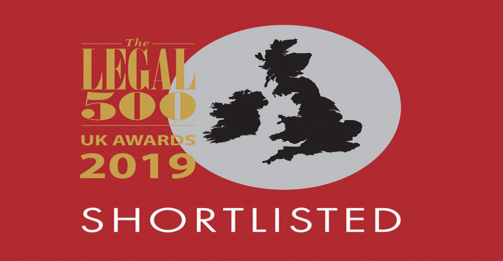 Legal 500 UK Awards 2019 shortlisted logo