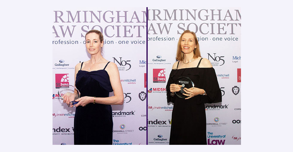 Elizabeth Hodgetts & Sophie Garner Legal Awards 2019